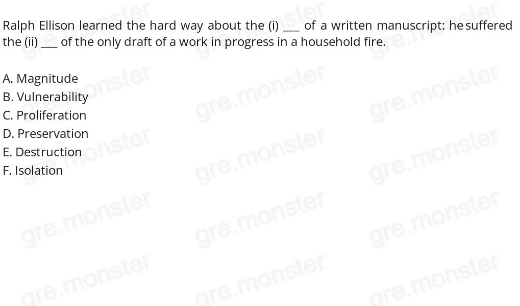 Ellen respects Gary’s qualities of broad-mindedness and humanism; she cannot, however, (i) ___ them with his (ii) ___ support of a political creed that seems to oppose precisely those qualities.
