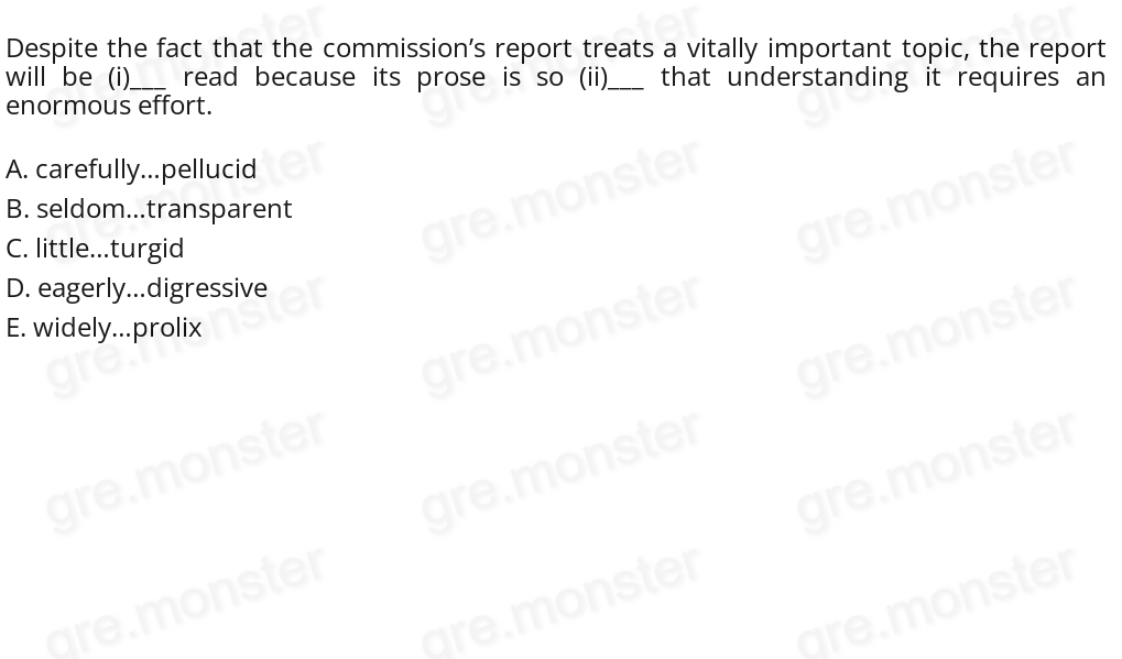 Although (i)____ in her own responses to the plays she reviewed, the theatre critic was, paradoxically, (ii)____ those who would deny that a reviewer must have a single method of interpretation.
