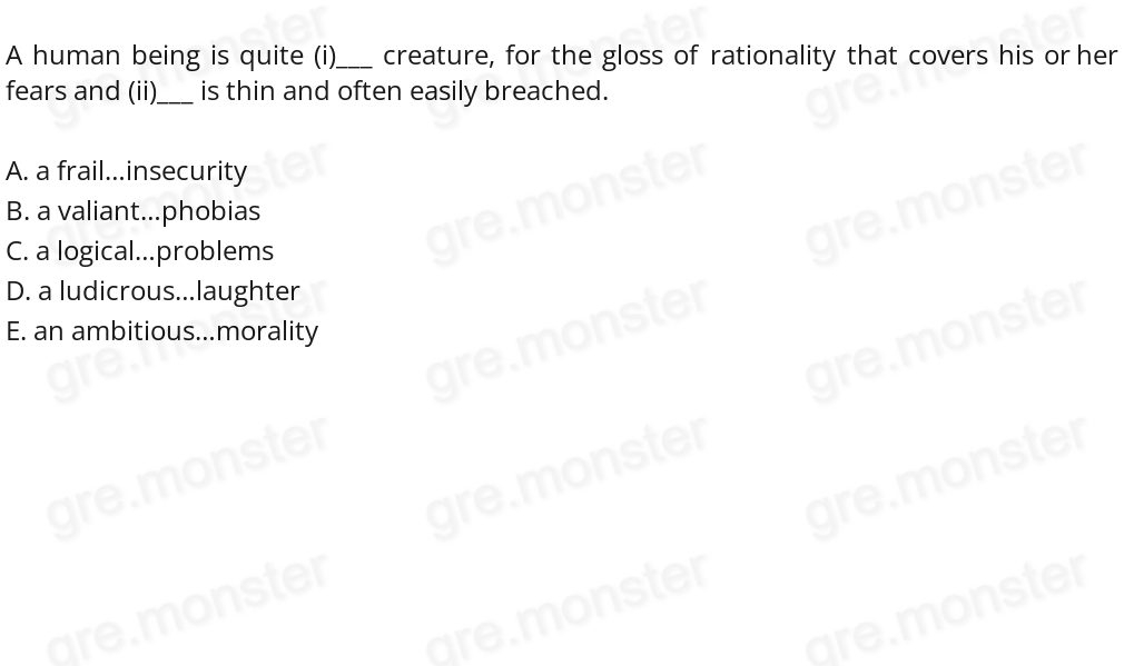 Not wishing to appear (i)____, the junior member of the research group refrained from (ii)___ any criticism of the senior members’ plan for dividing up responsibility for the entire project.
