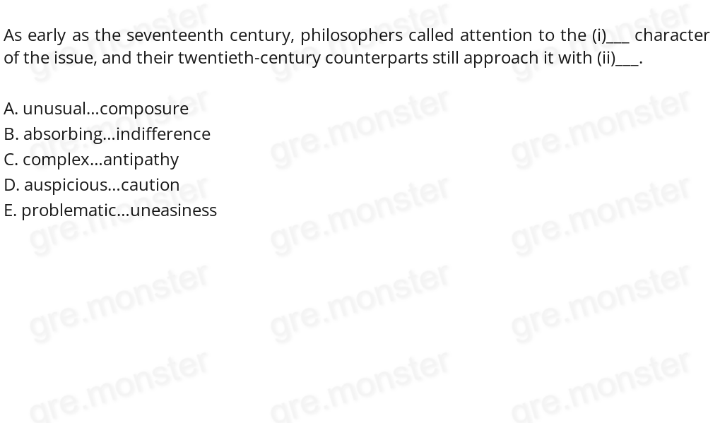 Noting that few employees showed any (i)____ for complying with the corporation’s new safety regulations, Peterson was forced to conclude that acceptance of the regulations would be (ii)____, at best. 
